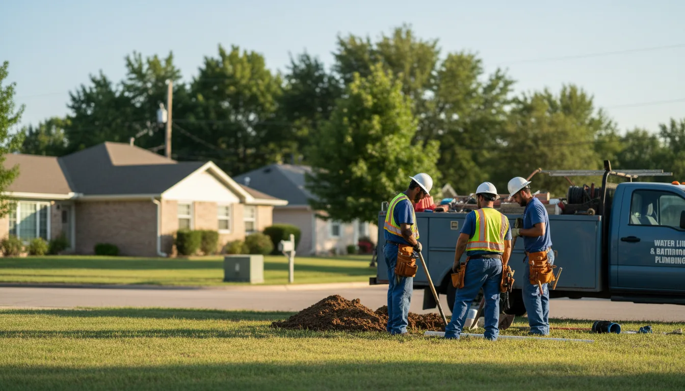 Residential water line and bathroom plumbing service in Covington, KY